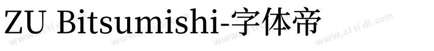 ZU Bitsumishi字体转换